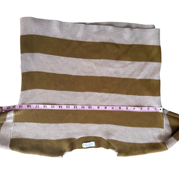 ROOLEE Striped Sweater Womens XS Ribbed Knit Pullover Boho Minimalist Oversized - Picture 6 of 7